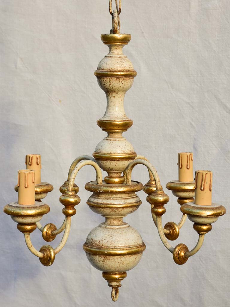 Pretty 1970's four-light Italian chandelier 17¾"