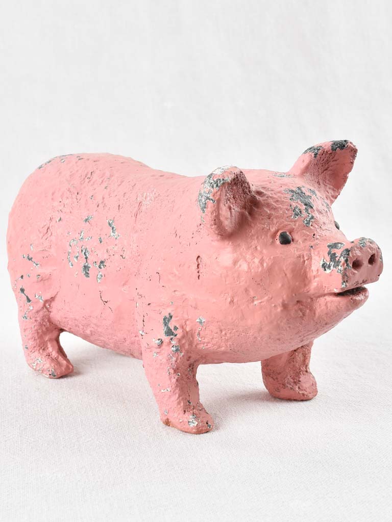 Vintage French pig display from a butcher