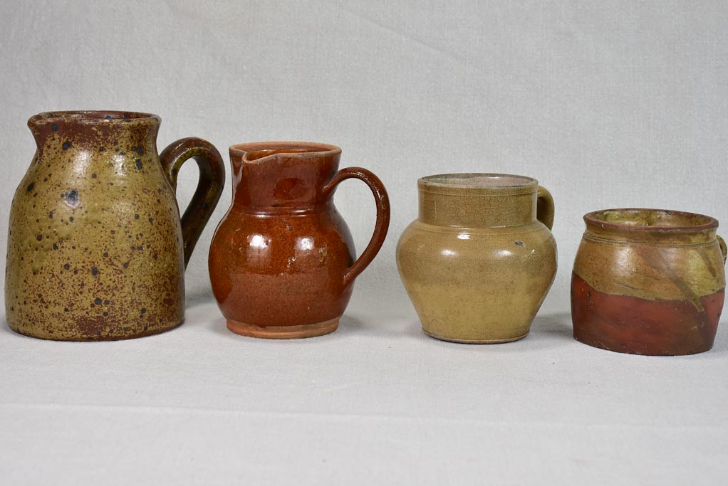 Collection of antique French kitchen pottery