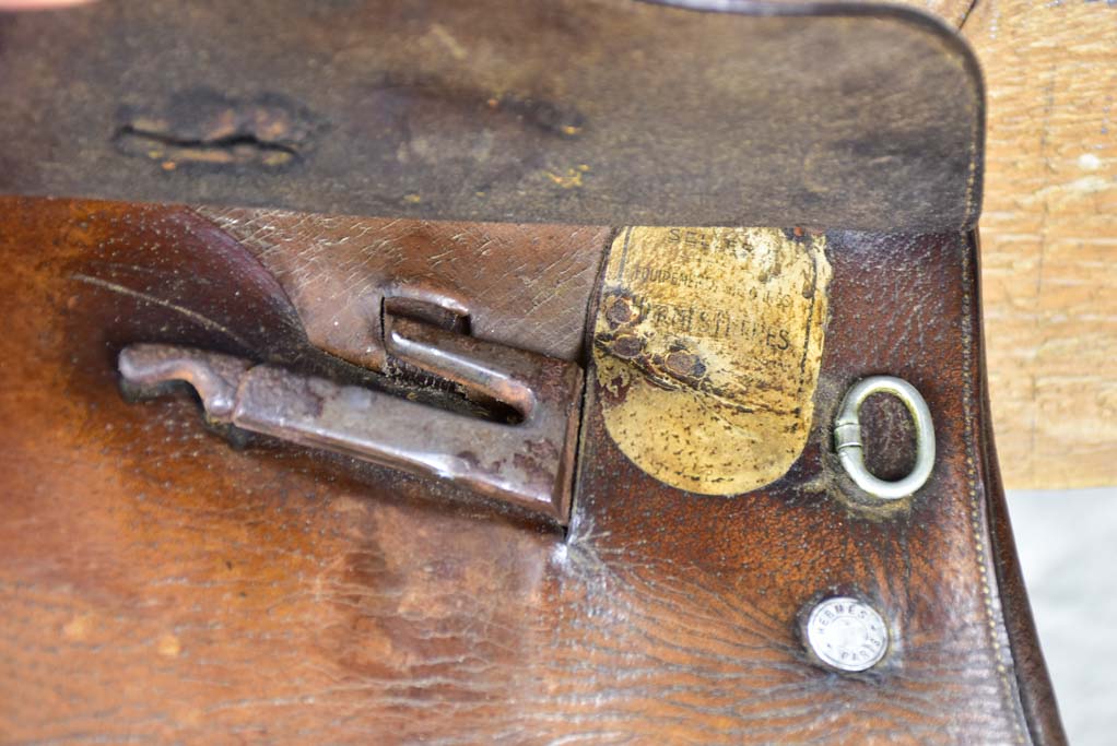 Rare antique French Hermes saddle from the military