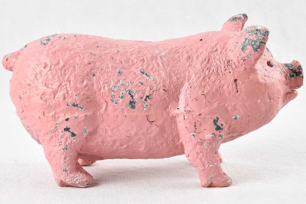 Vintage French pig display from a butcher