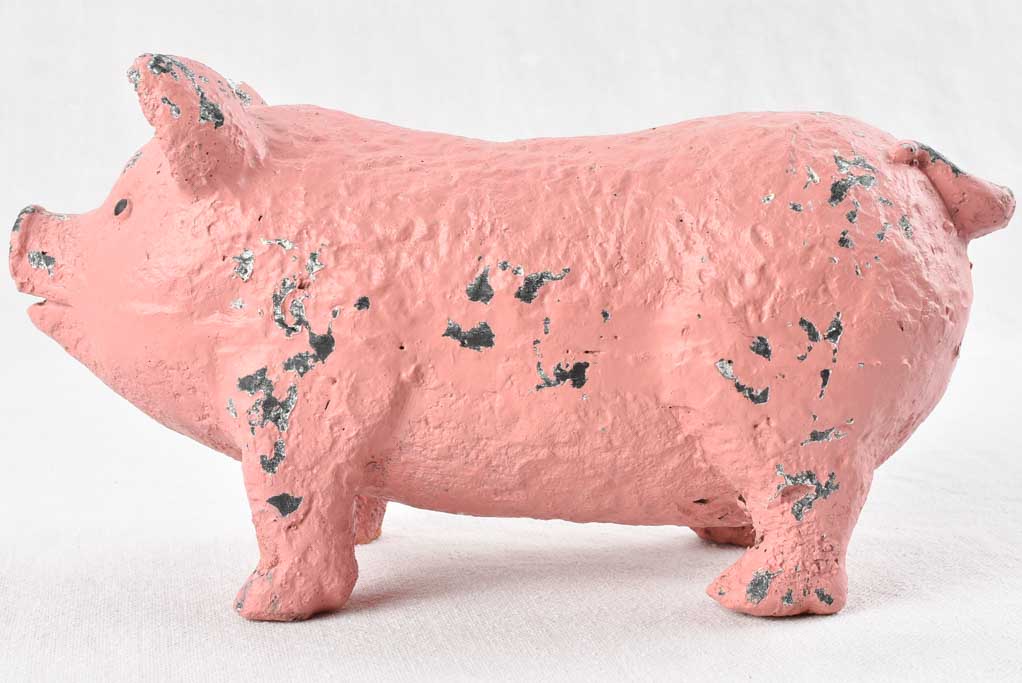 Vintage French pig display from a butcher