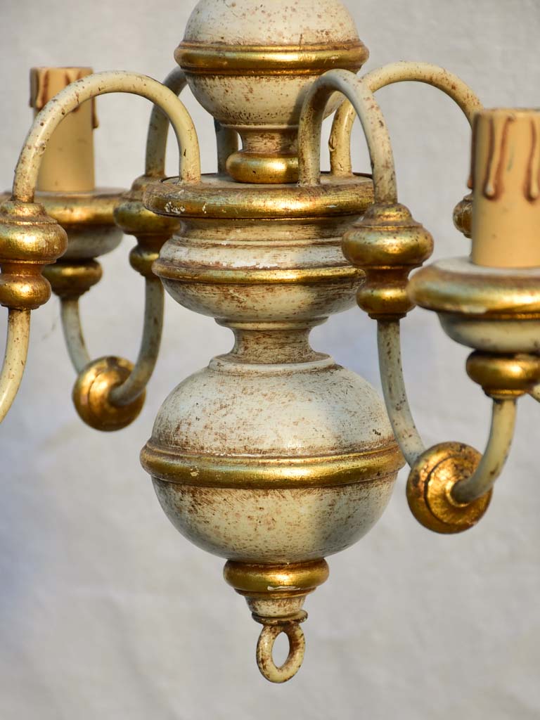 Pretty 1970's four-light Italian chandelier 17¾"