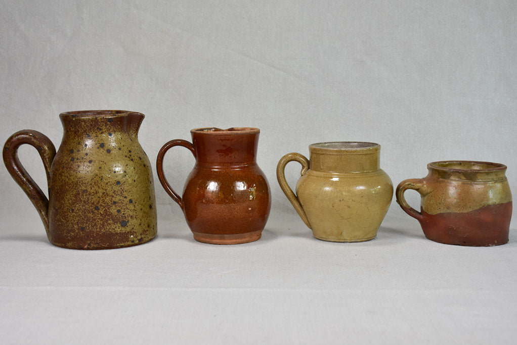 Collection of antique French kitchen pottery