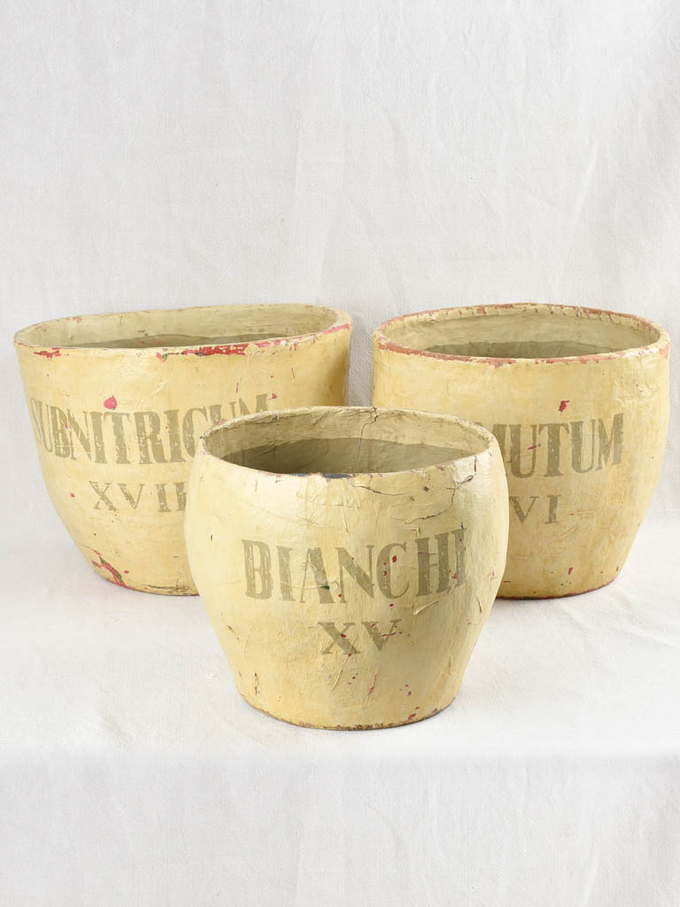 Vintage Paper Mâché Italian Cache Pots