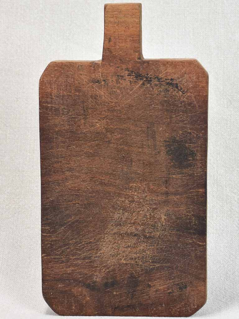 Small mid century French cutting board with dark timber 6¼" x 11½"