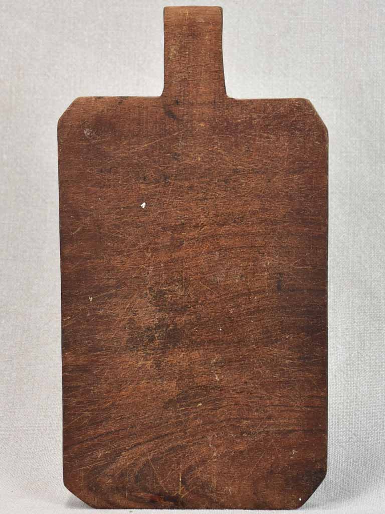 Small mid century French cutting board with dark timber 6¼" x 11½"