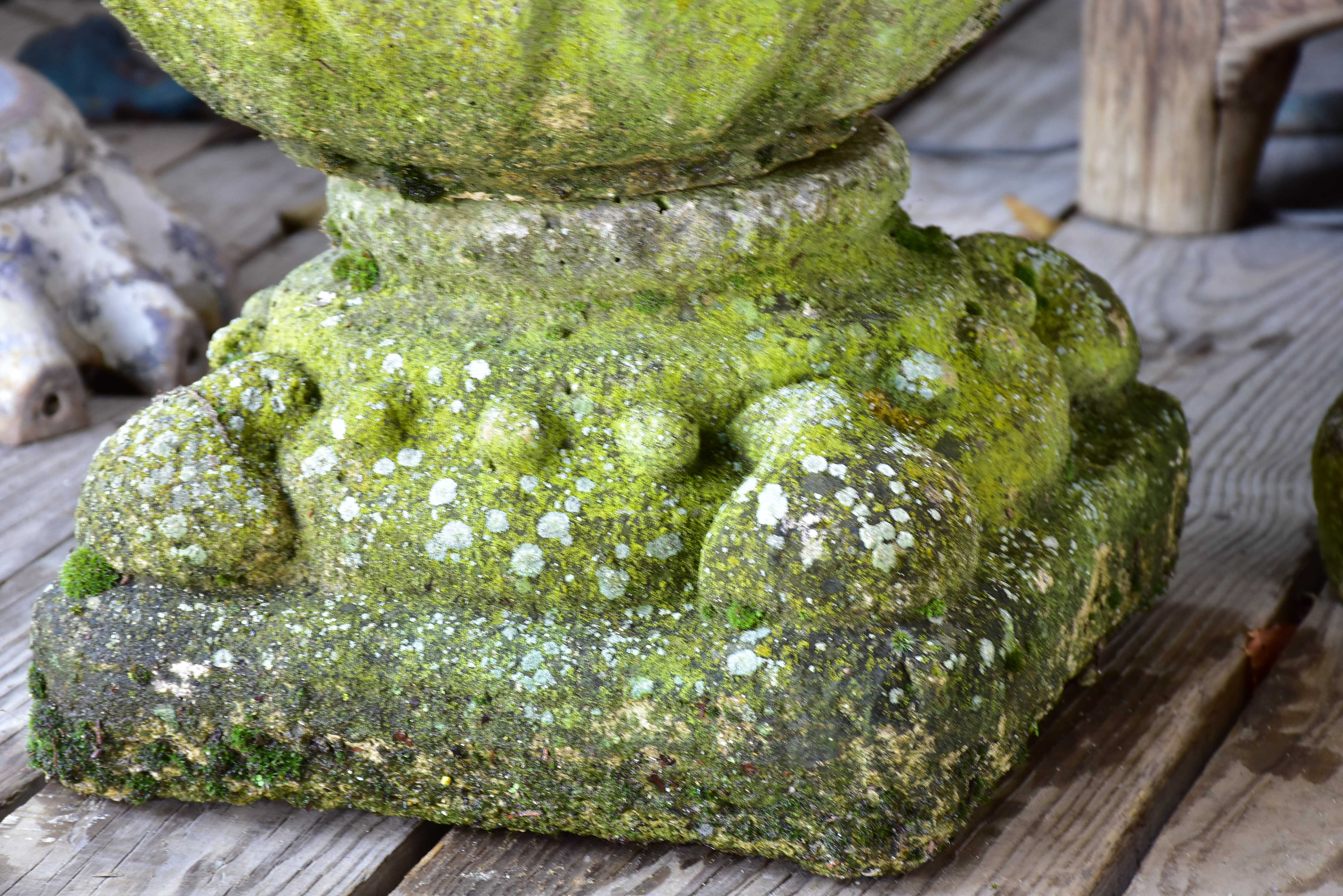 Four antique French garden pots on pedestals