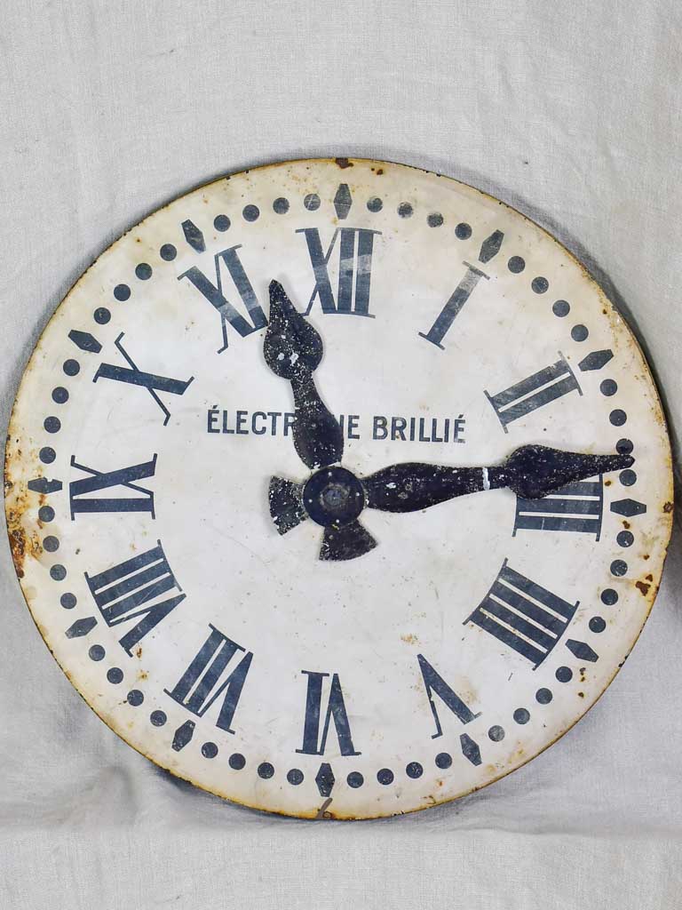 Mid century Electric Brillié industrial clock with original hands 19¾"