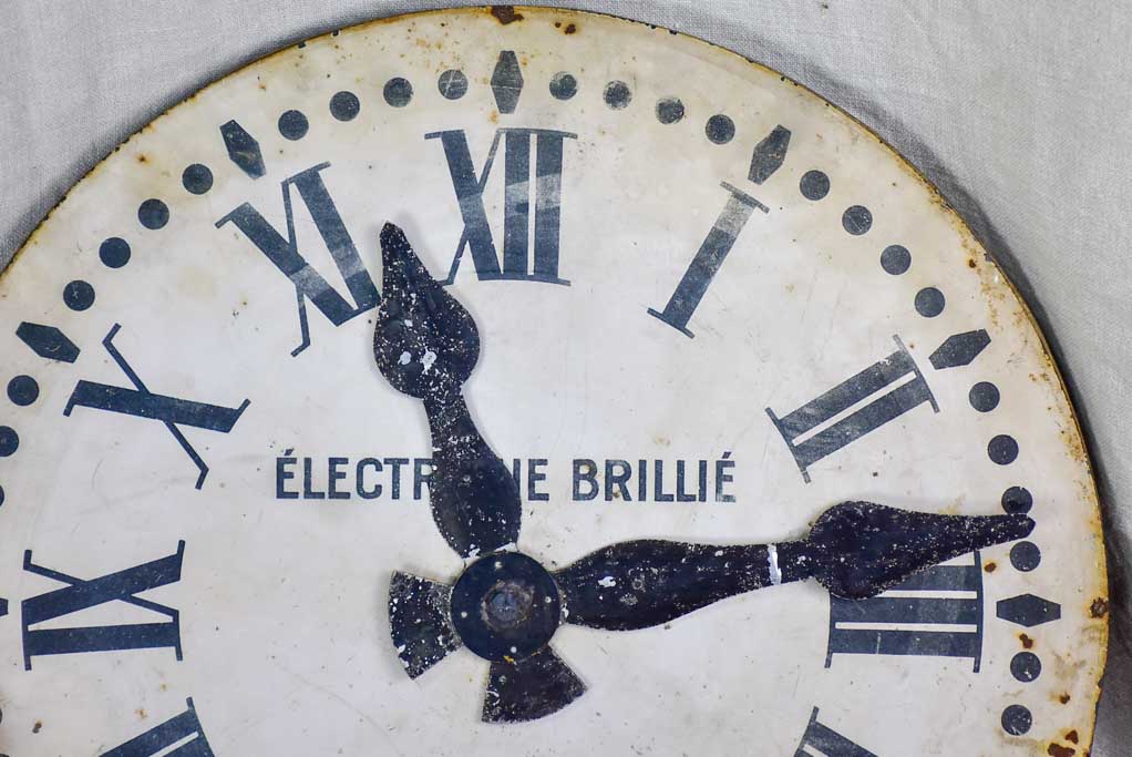 Mid century Electric Brillié industrial clock with original hands 19¾"