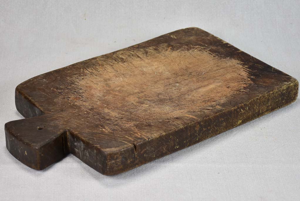 Antique French cutting board - dark timber 9½" x 16¼"