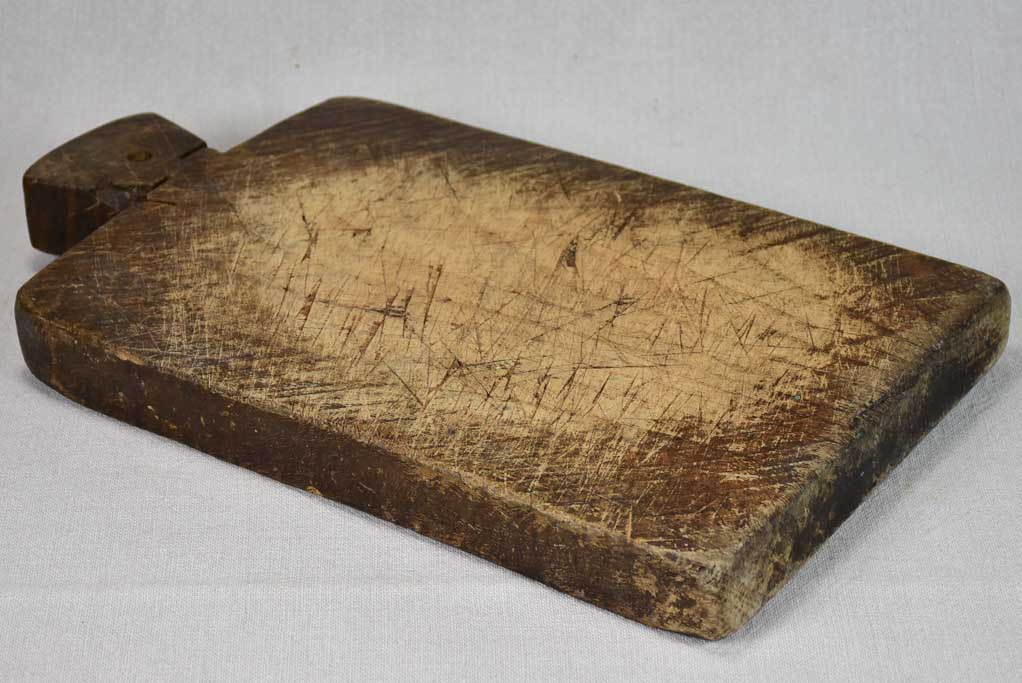 Antique French cutting board - dark timber 9½" x 16¼"