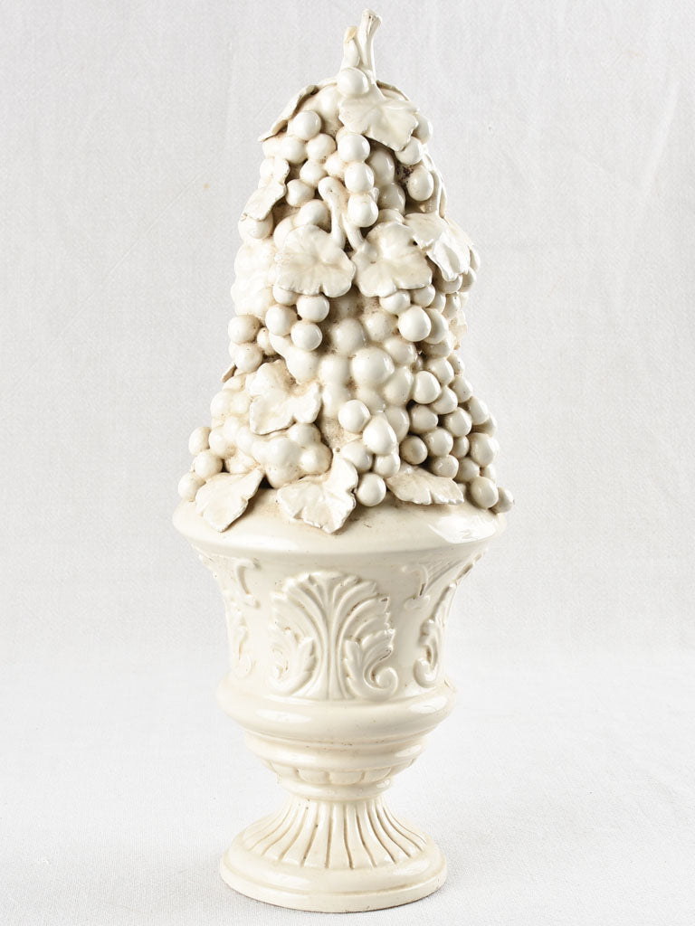 Italian Attractive Grape-themed Earthenware Sculpture