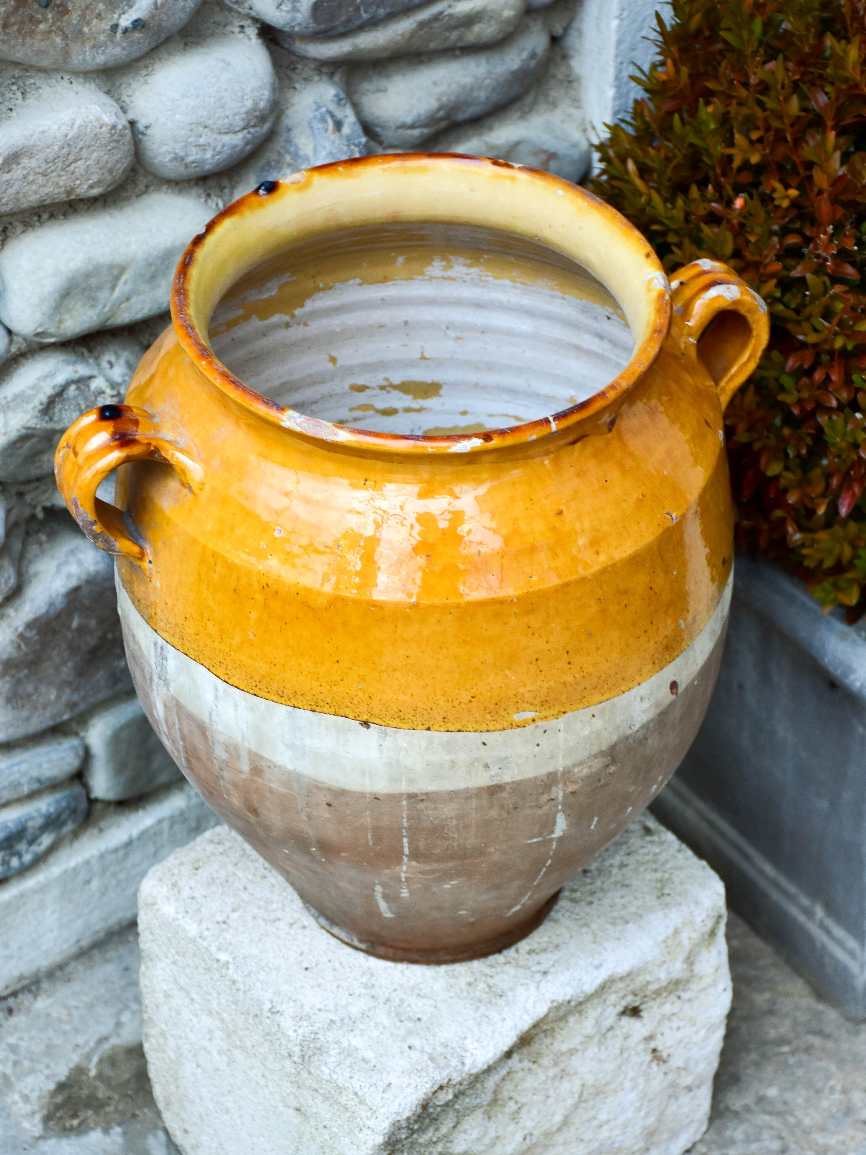 Very large 19th century French confit pot 14¼"