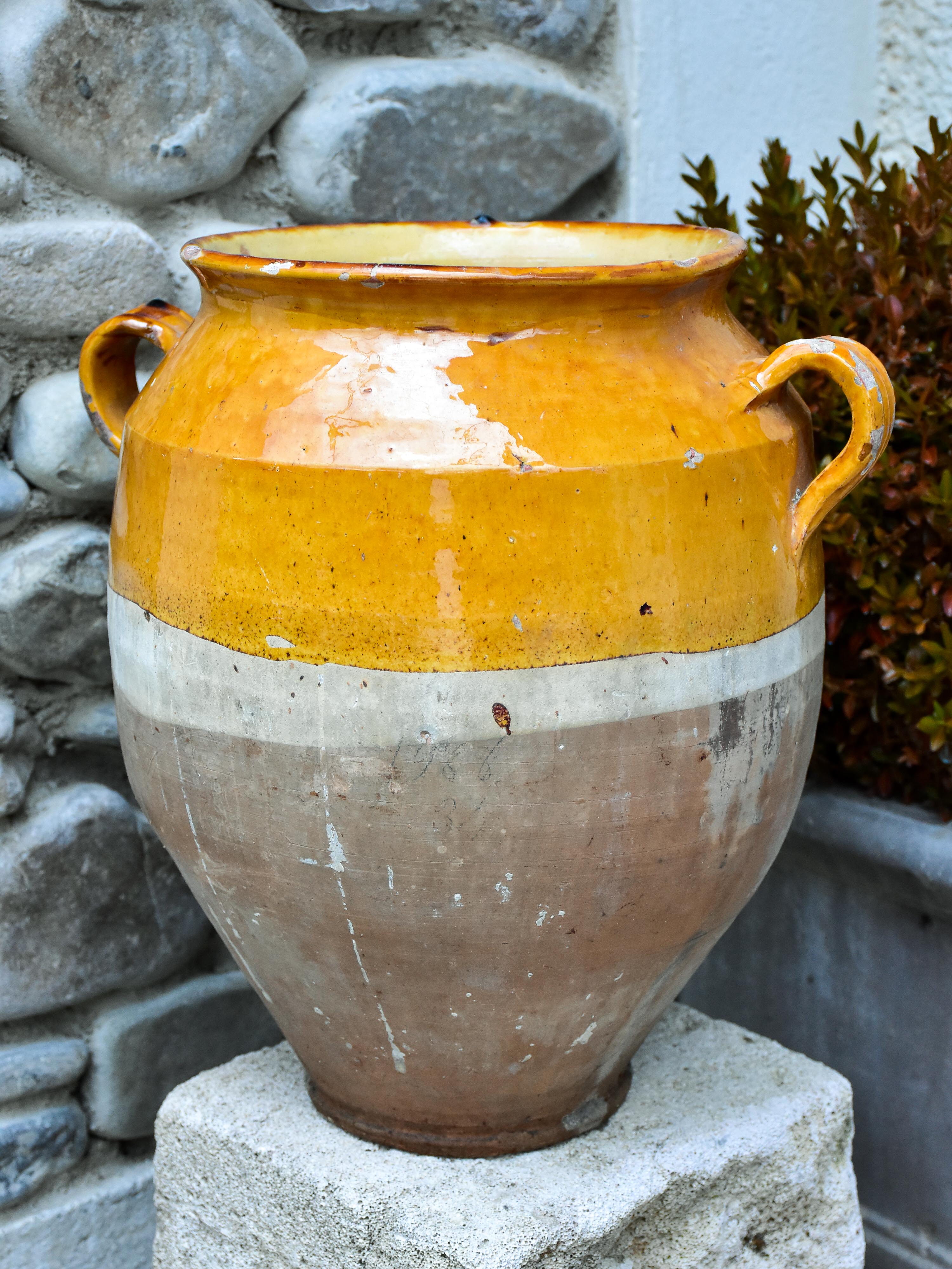 Very large 19th century French confit pot 14¼"