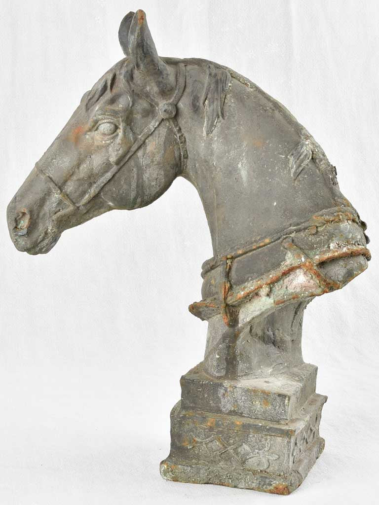 French cast iron horse head