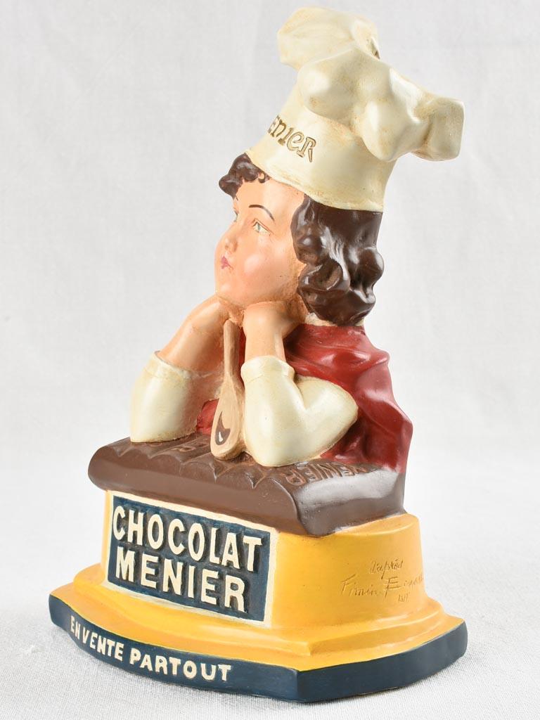 Vintage chocolate Menier advertising display 12½"