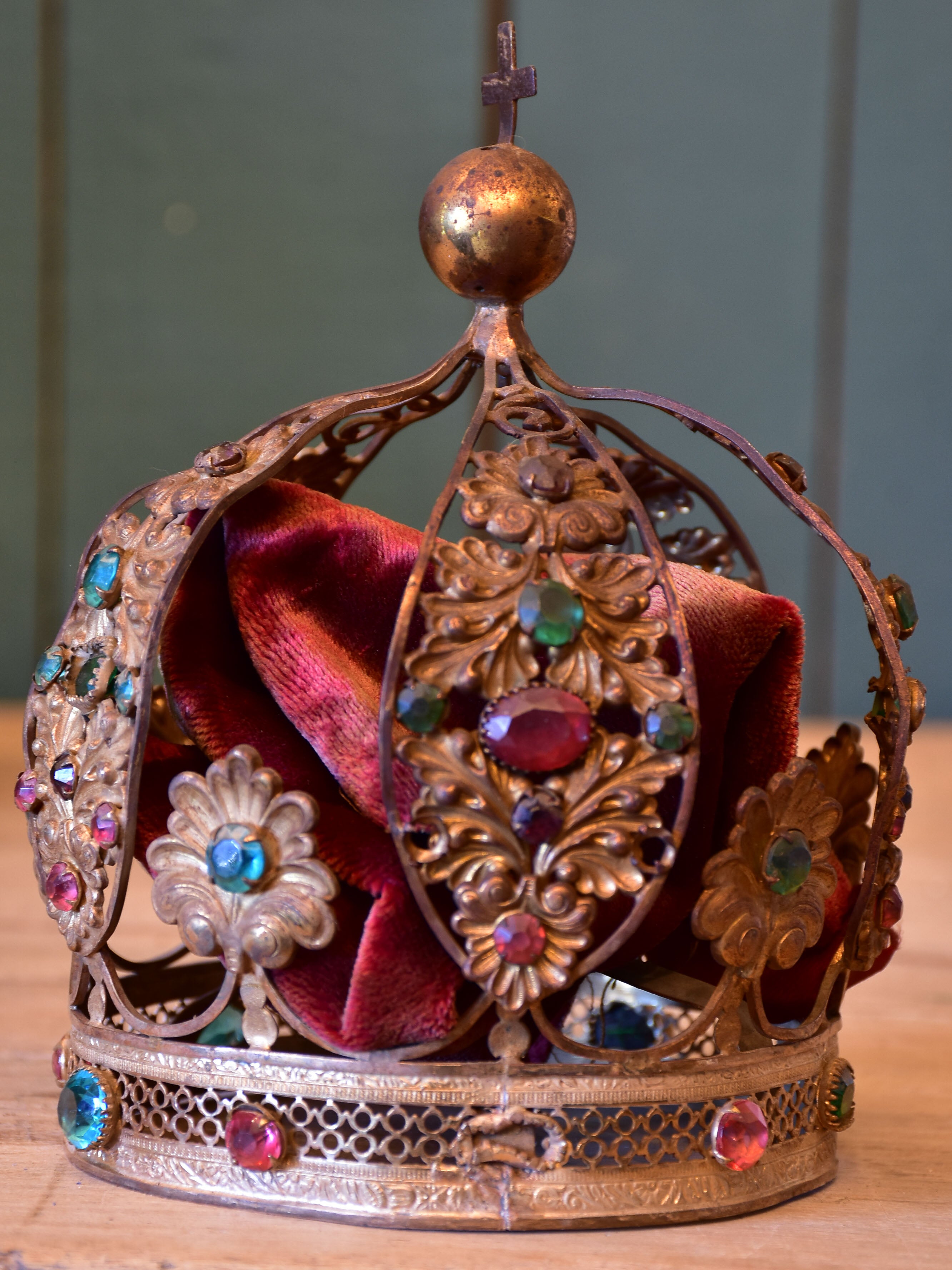 Two antique French Saint's crowns