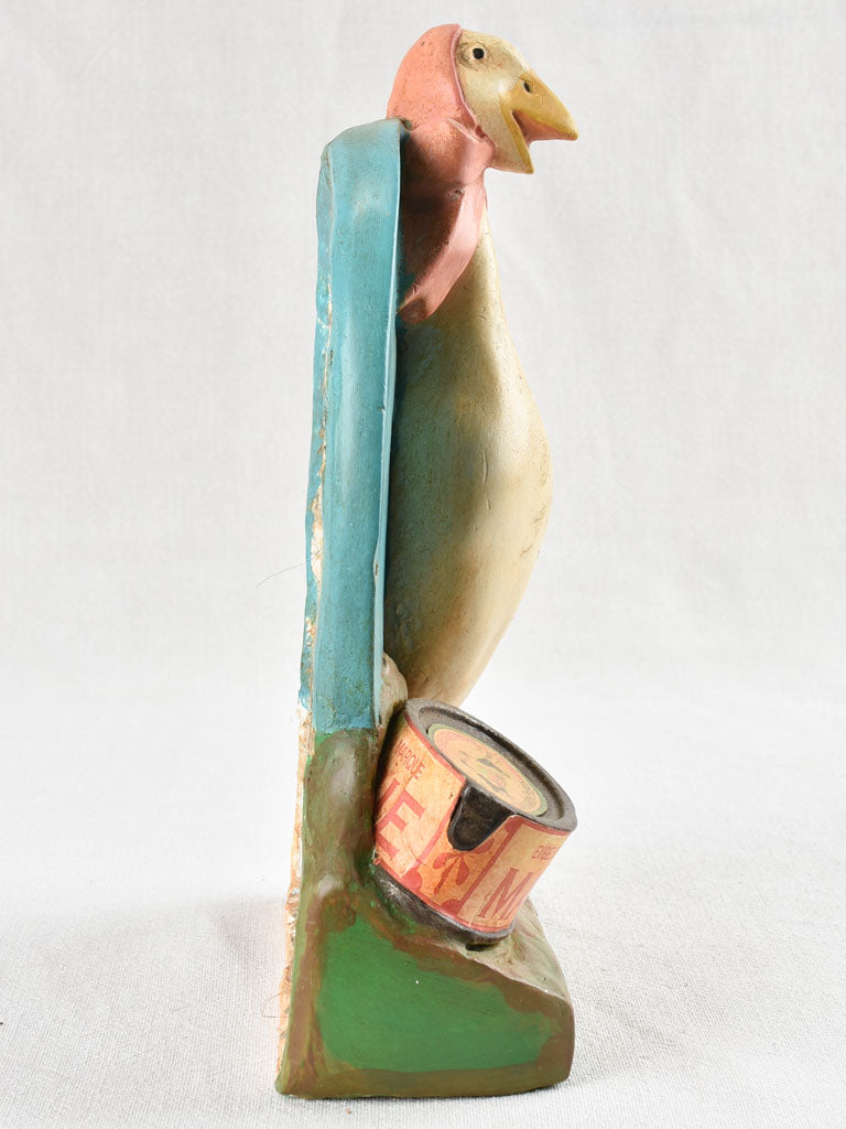 Vintage Fois Gras advertising sculpture with goose 12¼"