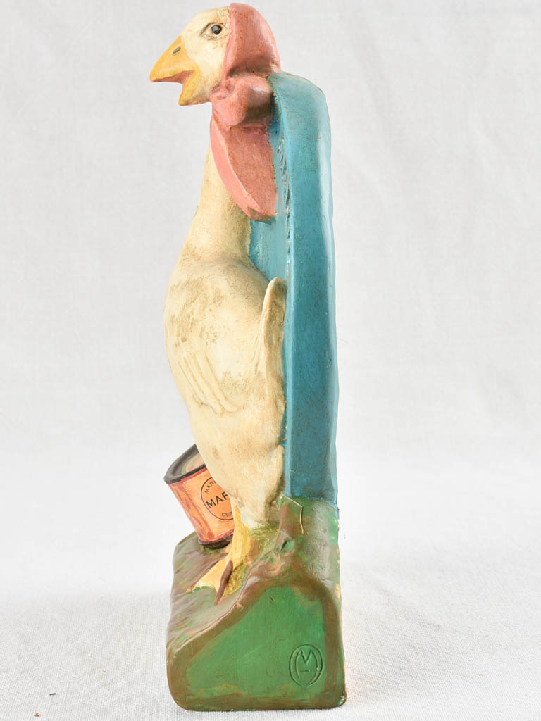 Vintage Fois Gras advertising sculpture with goose 12¼"