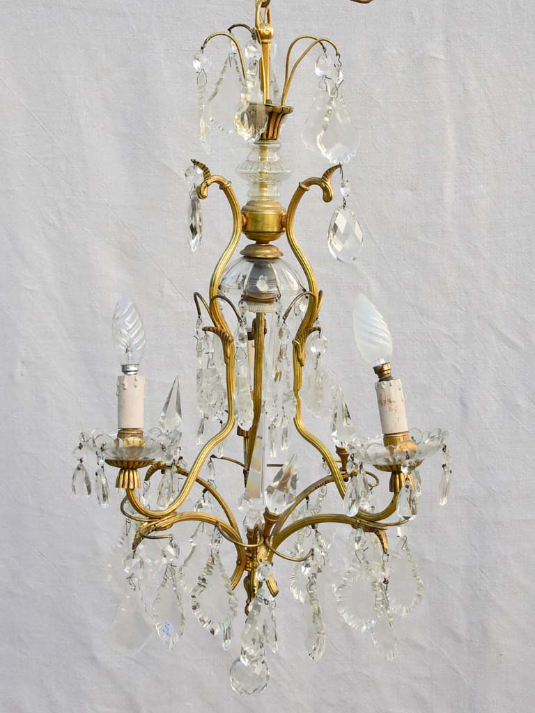 Vintage Bronze Italian Chandelier