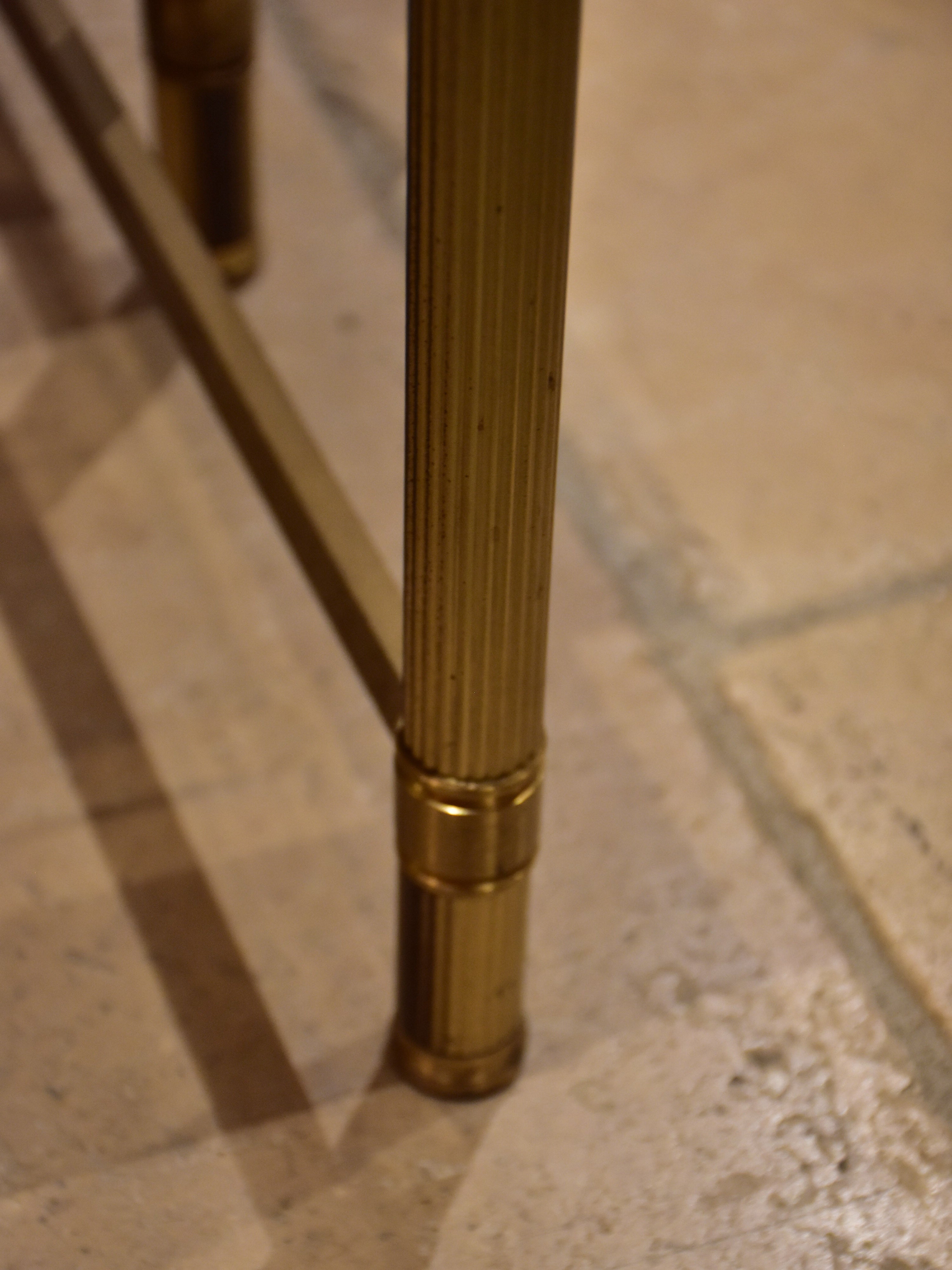 Nesting tables, brass and tinted glass, 1960s - 3