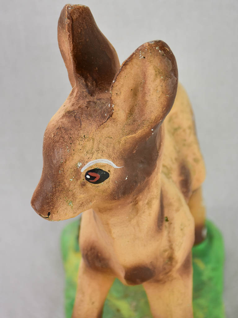 Mid-century French sculpture of a baby deer 17¼"