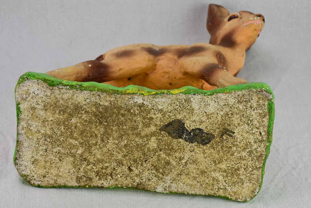 Mid-century French sculpture of a baby deer 17¼"