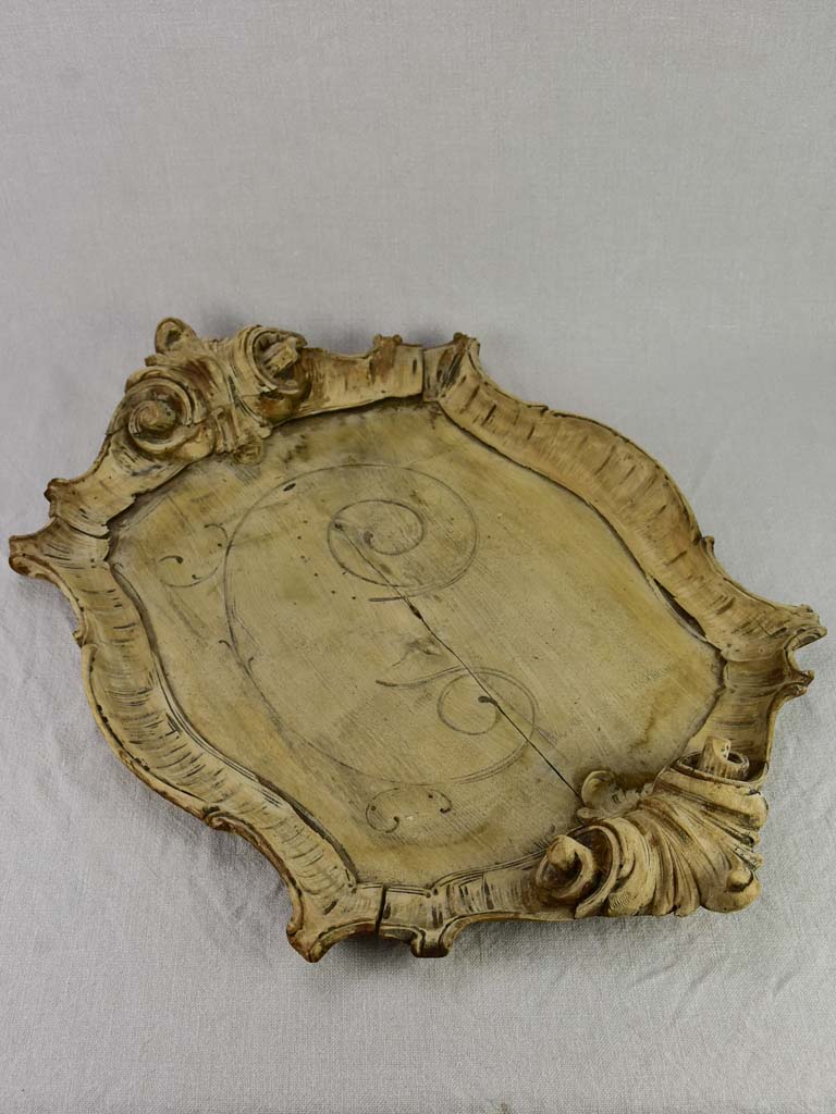 19th Century Rocaille style walnut tray 25½" x 17¼"