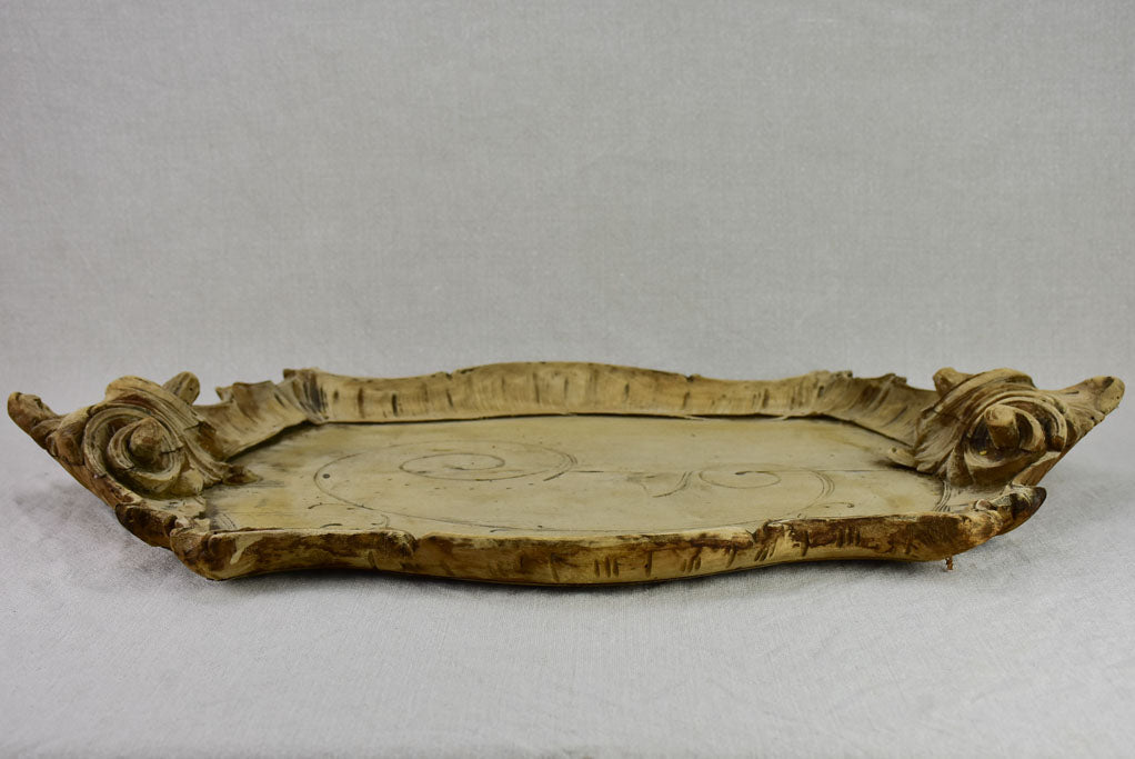 19th Century Rocaille style walnut tray 25½" x 17¼"