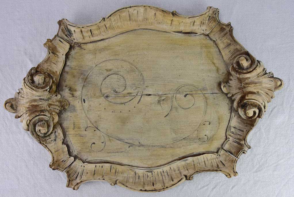 19th Century Rocaille style walnut tray 25½" x 17¼"