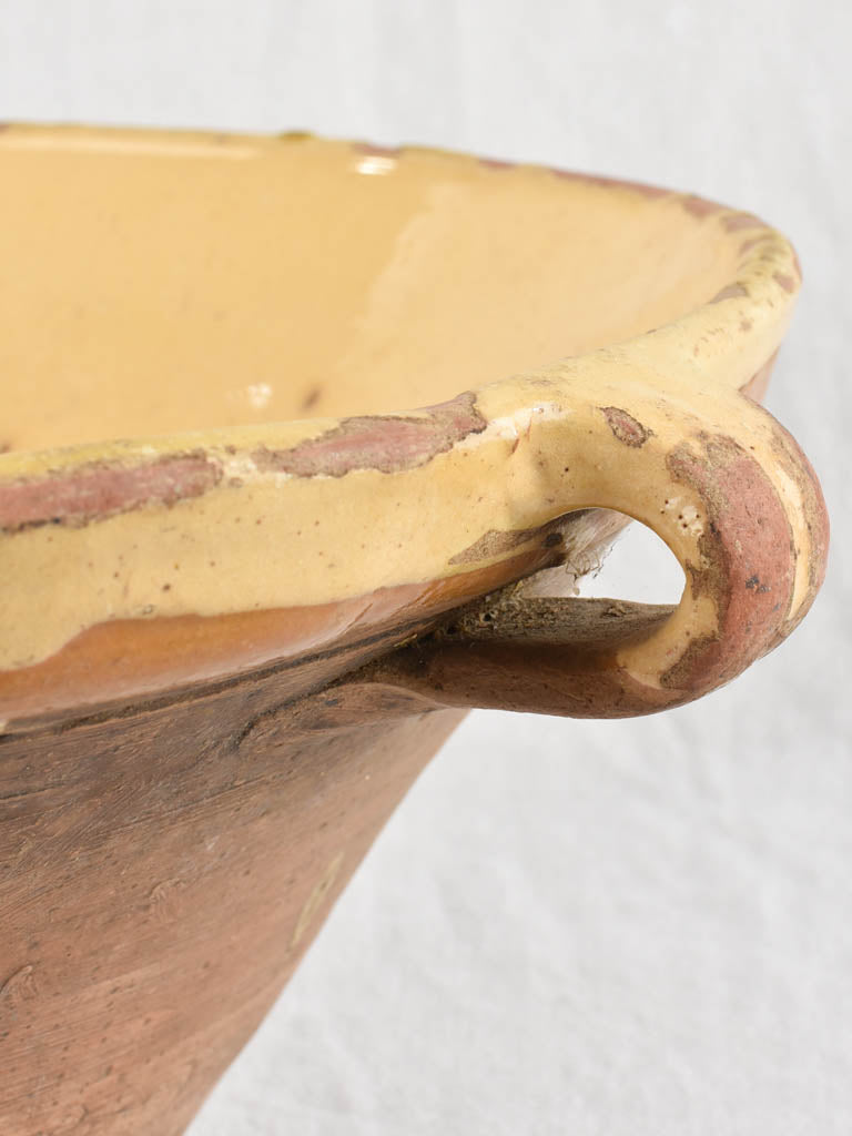 19th century tian bowl w/ yellow glaze 19¾"