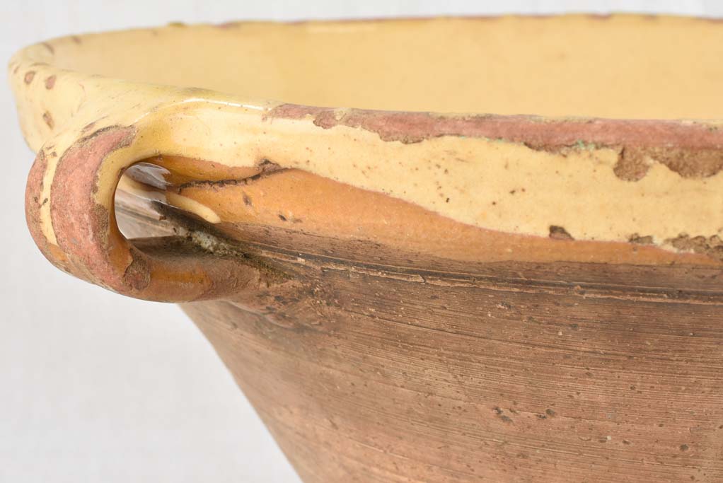 19th century tian bowl w/ yellow glaze 19¾"