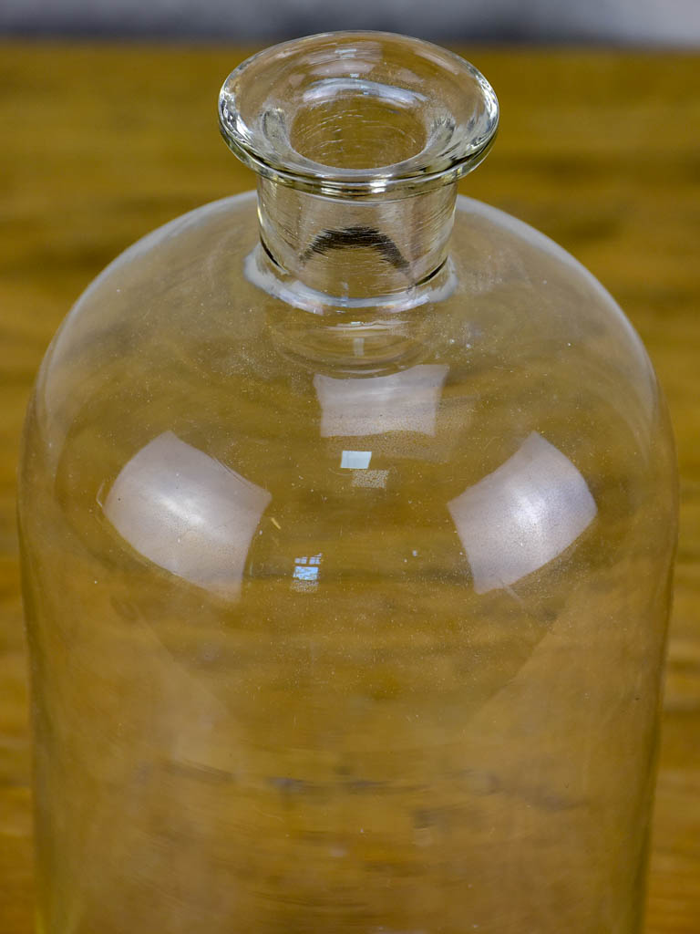 Antique French hand blown glass carafe / bottle