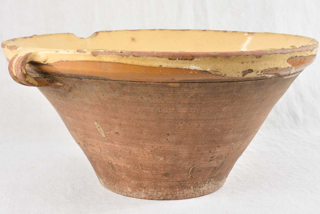 19th century tian bowl w/ yellow glaze 19¾"