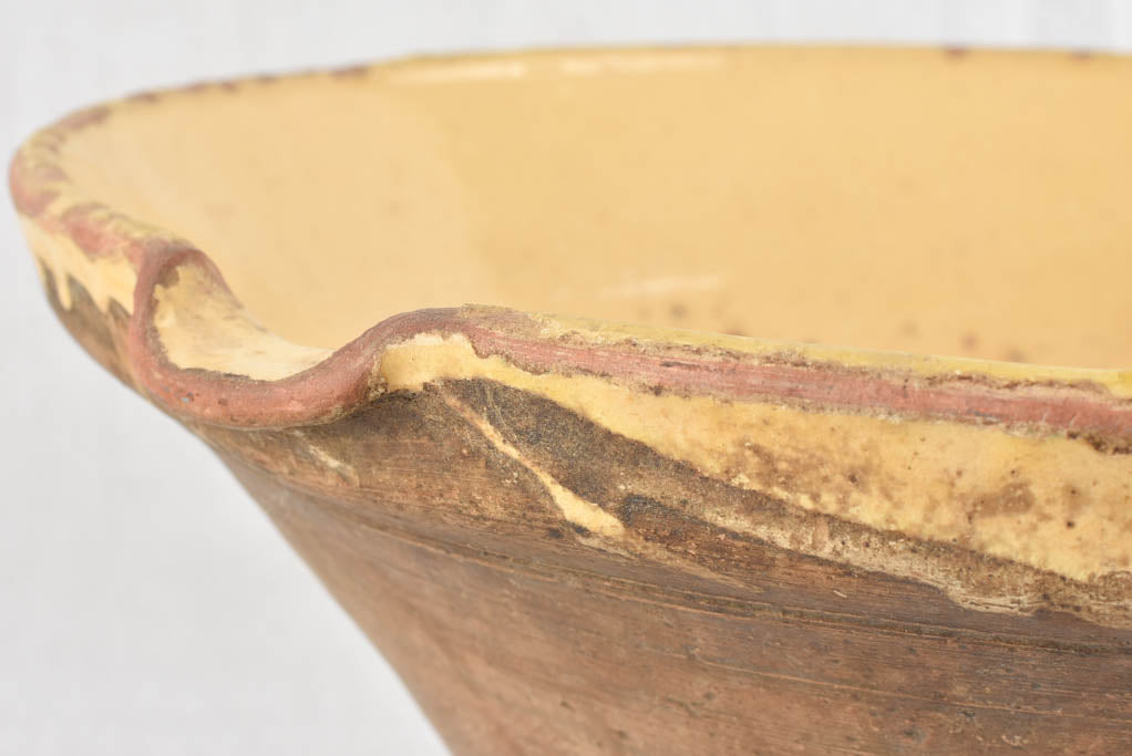 19th century tian bowl w/ yellow glaze 19¾"