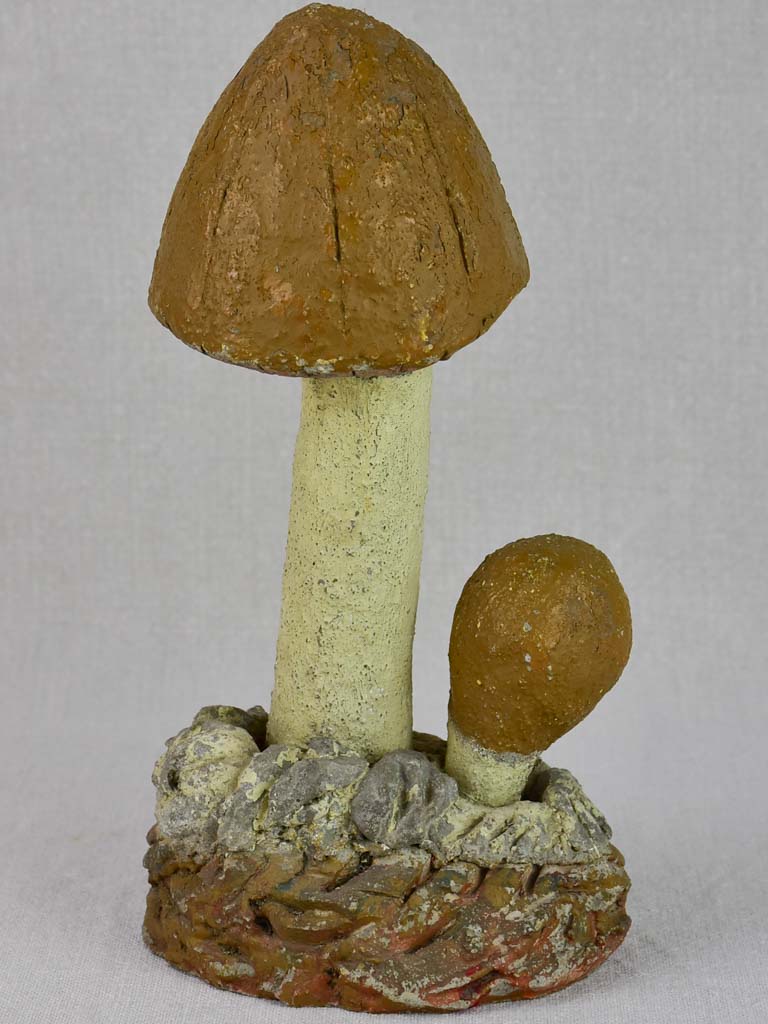 Vintage French sculpture of a mushroom 11½"