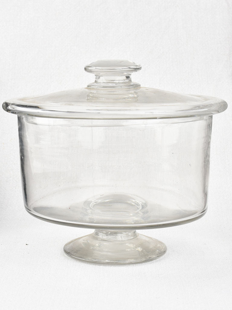 Glass bowl / jar with lid 8¾"