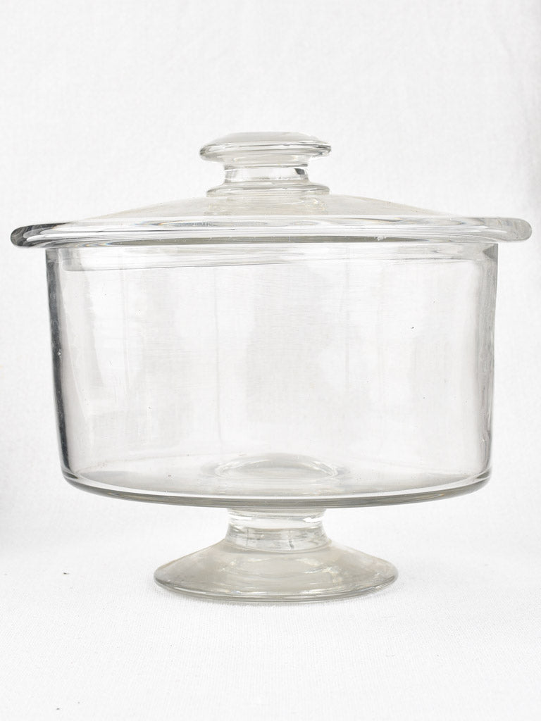 Glass bowl / jar with lid 8¾"