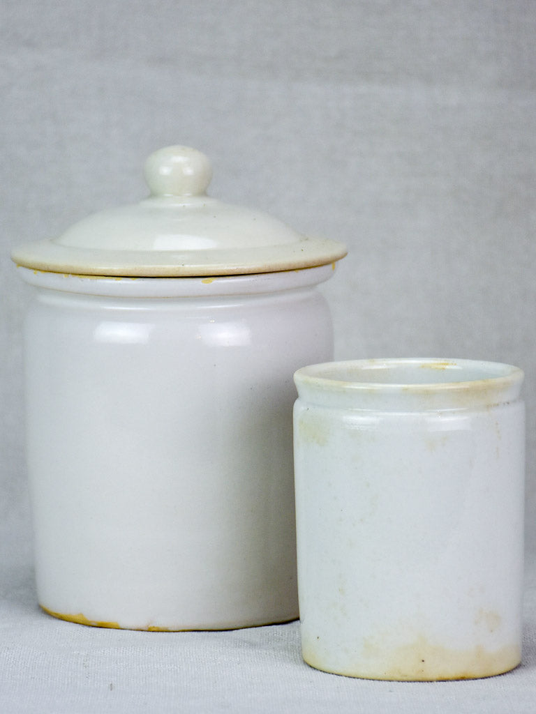 Two antique French earthenware pots