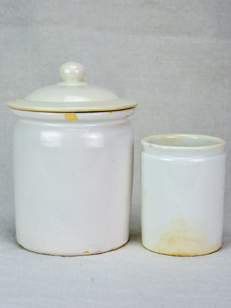 Two antique French earthenware pots