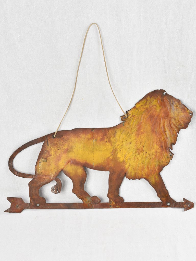 Salvaged Peugeot Lion sign 28¾"