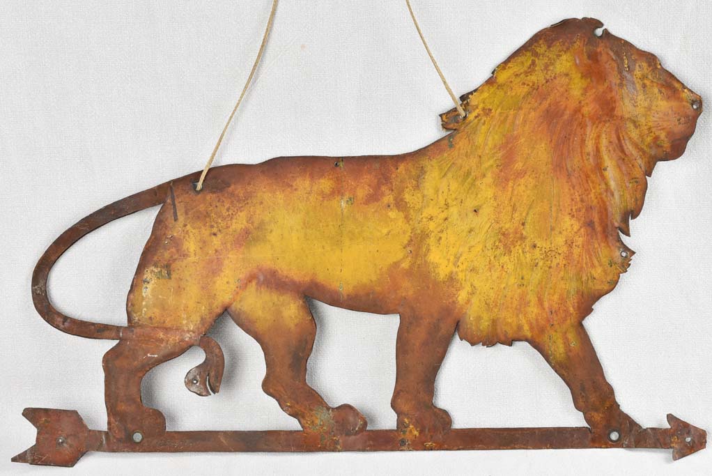 Salvaged Peugeot Lion sign 28¾"