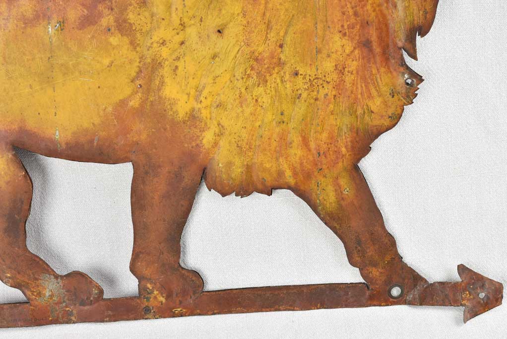 Salvaged Peugeot Lion sign 28¾"