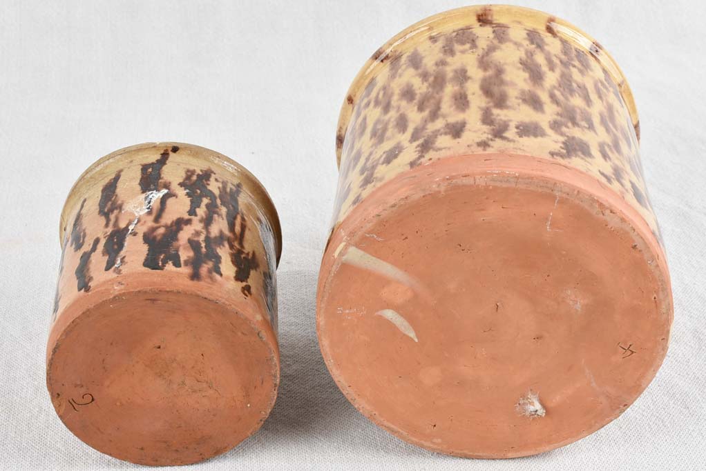 Classic Vallauris ceramic pots with glaze