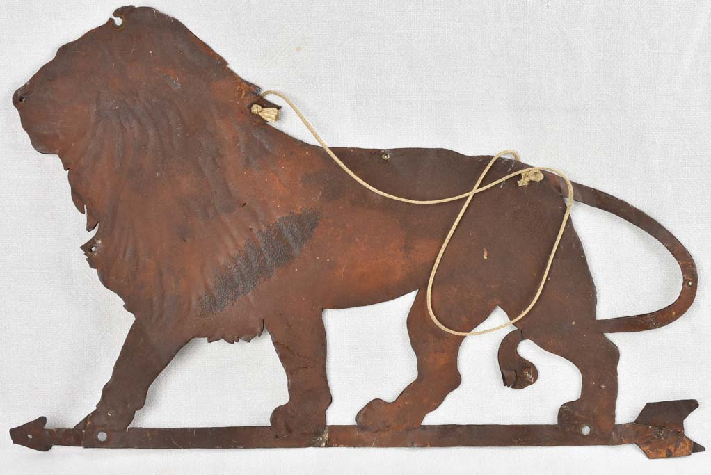 Salvaged Peugeot Lion sign 28¾"