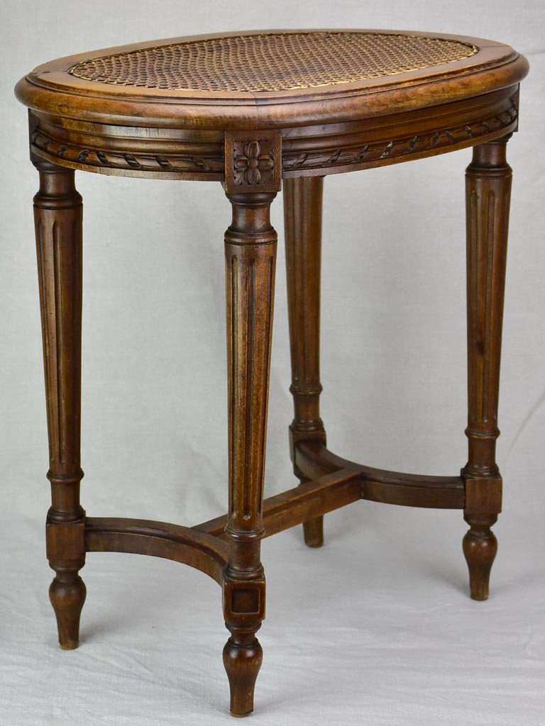 19th Century Louis XVI cane stool