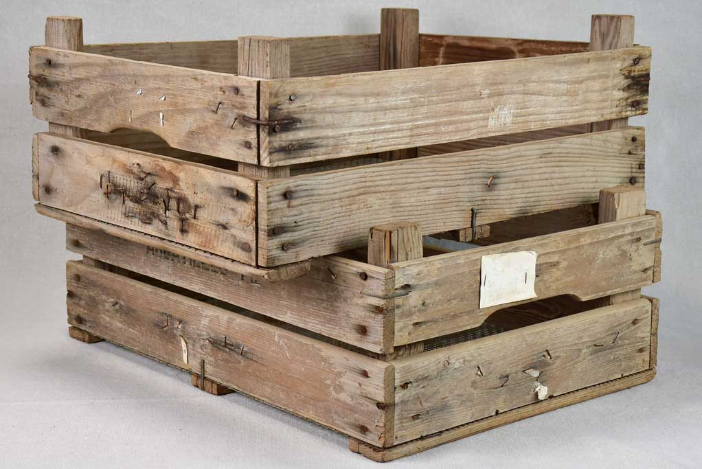 Two rustic antique French fruit drying cases