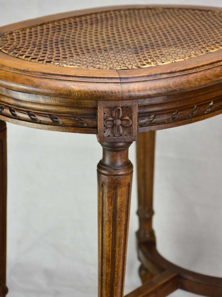 19th Century Louis XVI cane stool