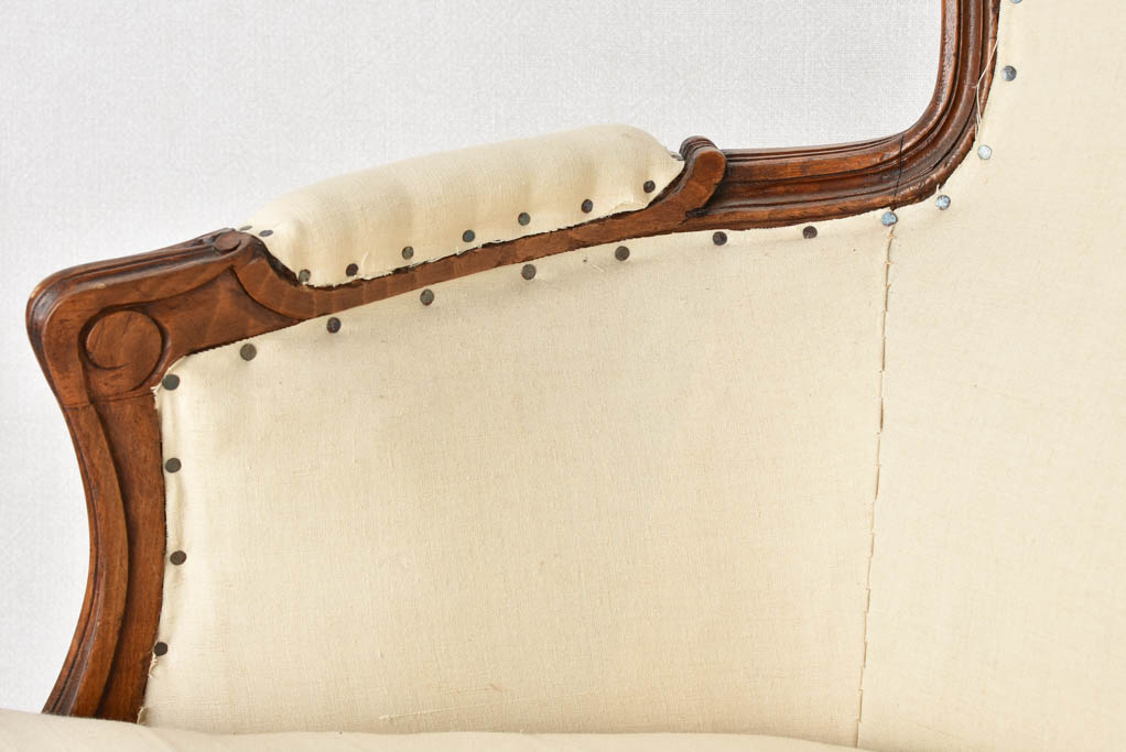 Louis XV style armchair with beige upholstery